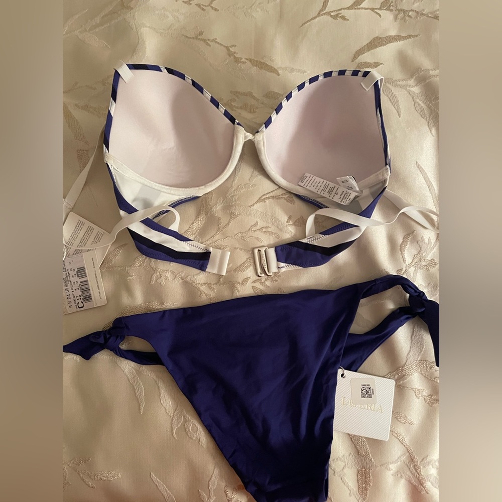 La Perla NWT Blue Striped Bikini - Picture 2 of 4